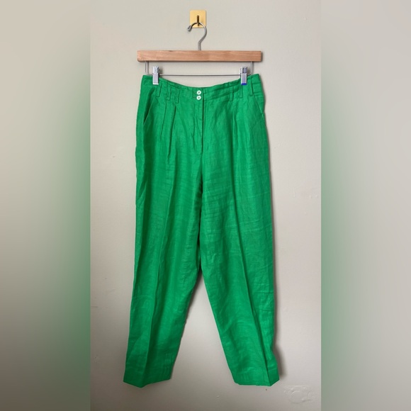 Liz Claiborne Pants - Women’s Size 8 Vintage Liz Claiborne Grass Green Linen Pants